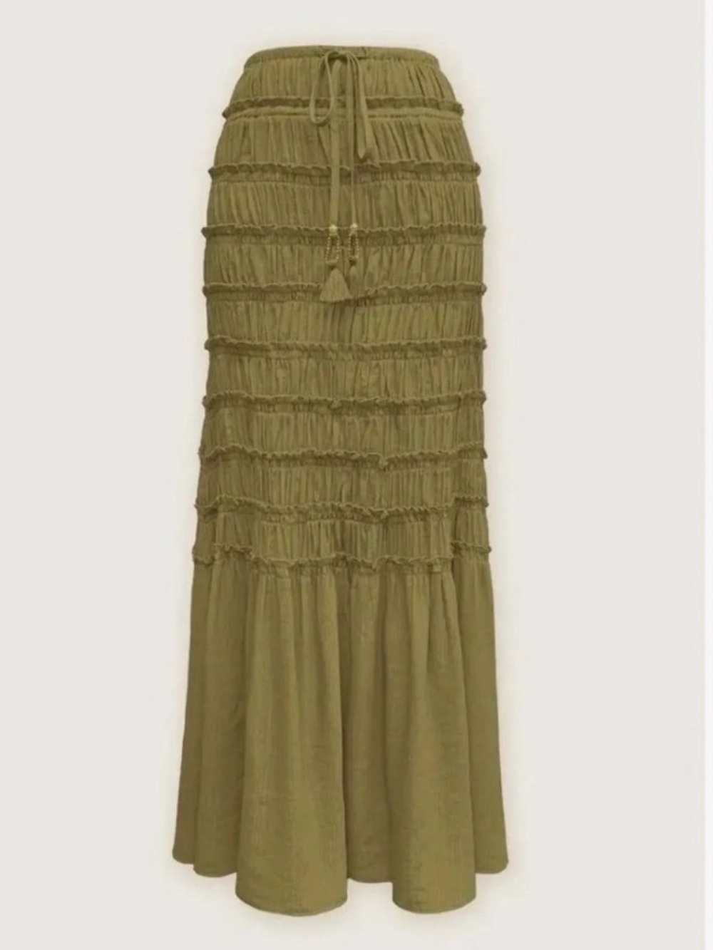 Dress Forum Sm/Med “Leah” Smocked Textured Mermaid Hem Maxi Skirt NWT